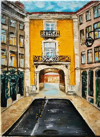 Лиссабон. Арка — картина маслом, 30×40 см