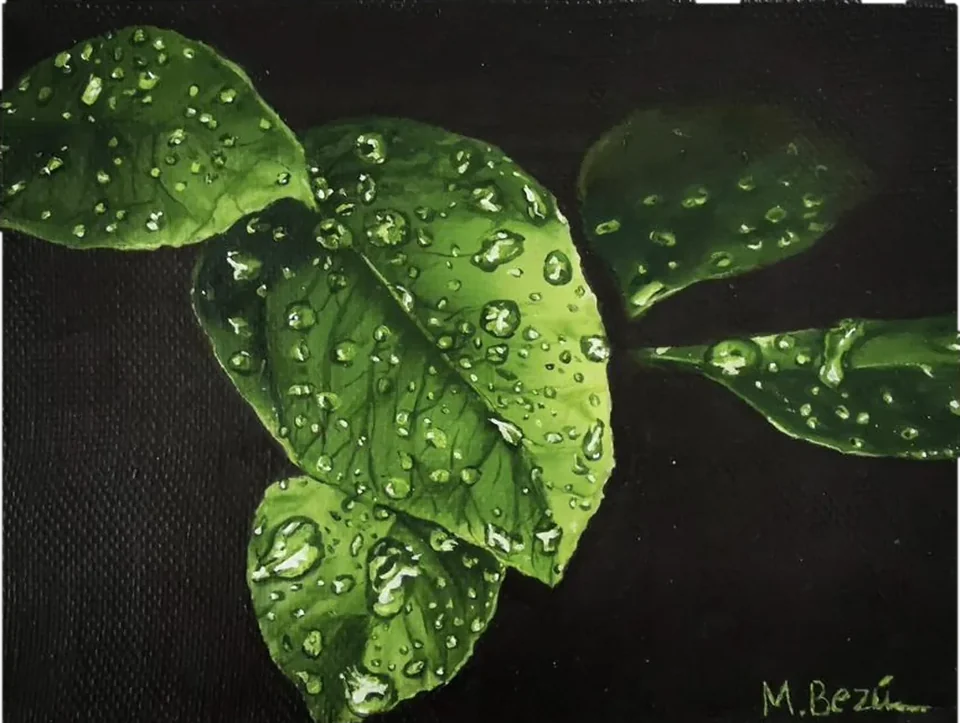 Картина маслом «Дождь пошёл», 18×24 см — подарок до 10 000 ₽